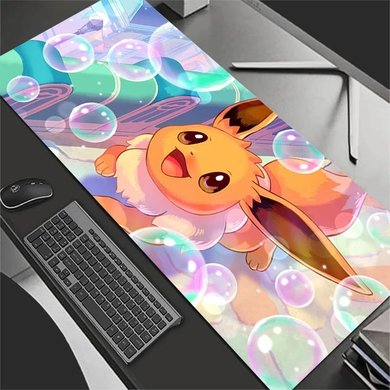 Mouse Pad PPokemons Eevee Kawaii Gaming Accessories Notbook Computer Speed Mini Pc Gamer Keyboard Desk Mat Mousepad
