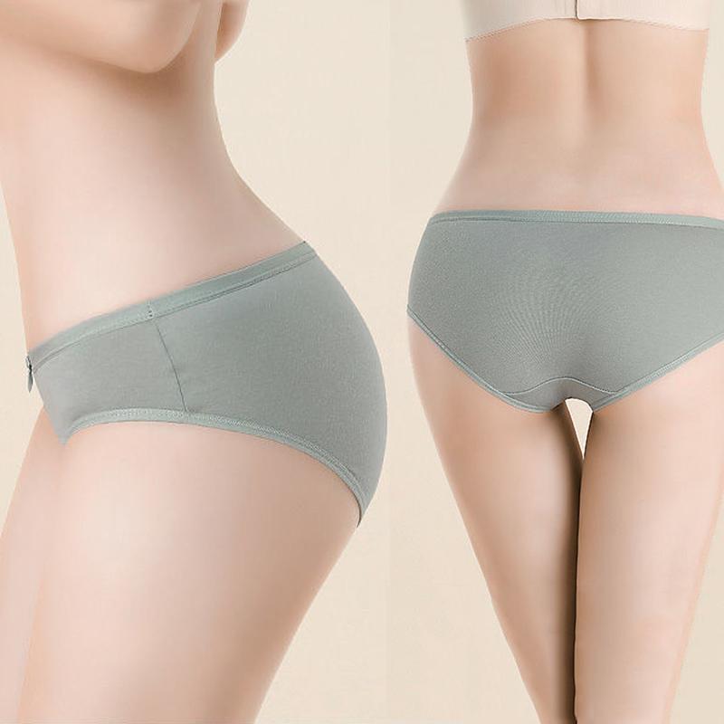 5Pcs/Set Cotton Women Panties Breathable Underwear Cute Bow Girls Briefs Low Waist Underpants