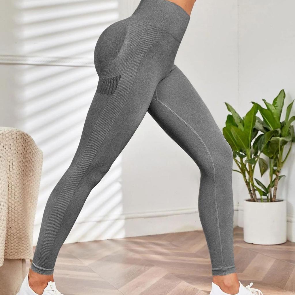 European and American Popular Seamless High Waist Hip-Lifting Yoga Pants with Abdomen Control