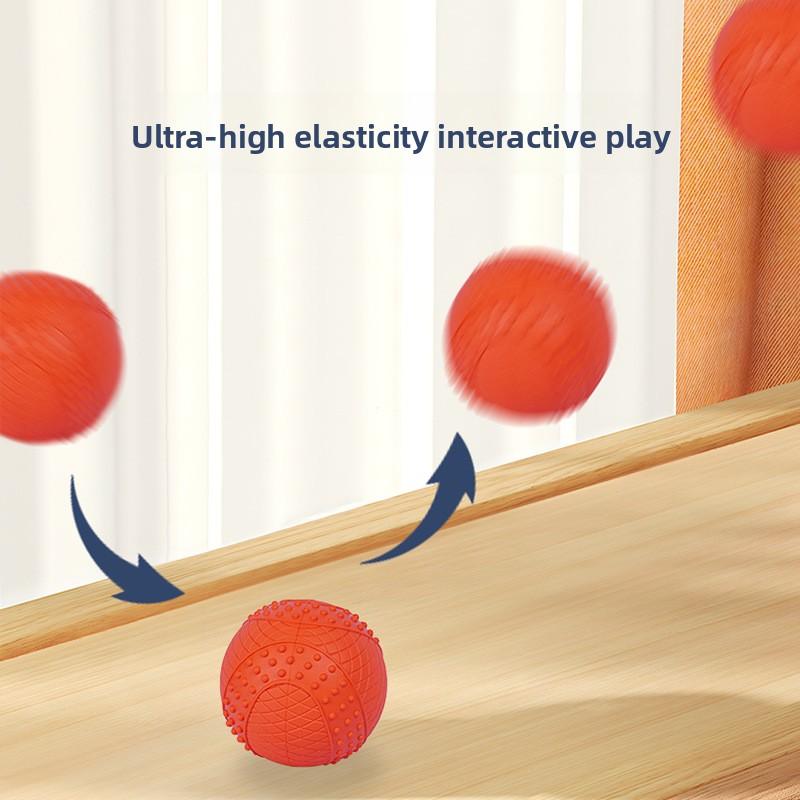 Teething, Tooth-cleaning, Sound-making Pet Toy Ball, Eco-friendly Natural Rubber, Interactive Training, Self-entertaining and Boring Dog