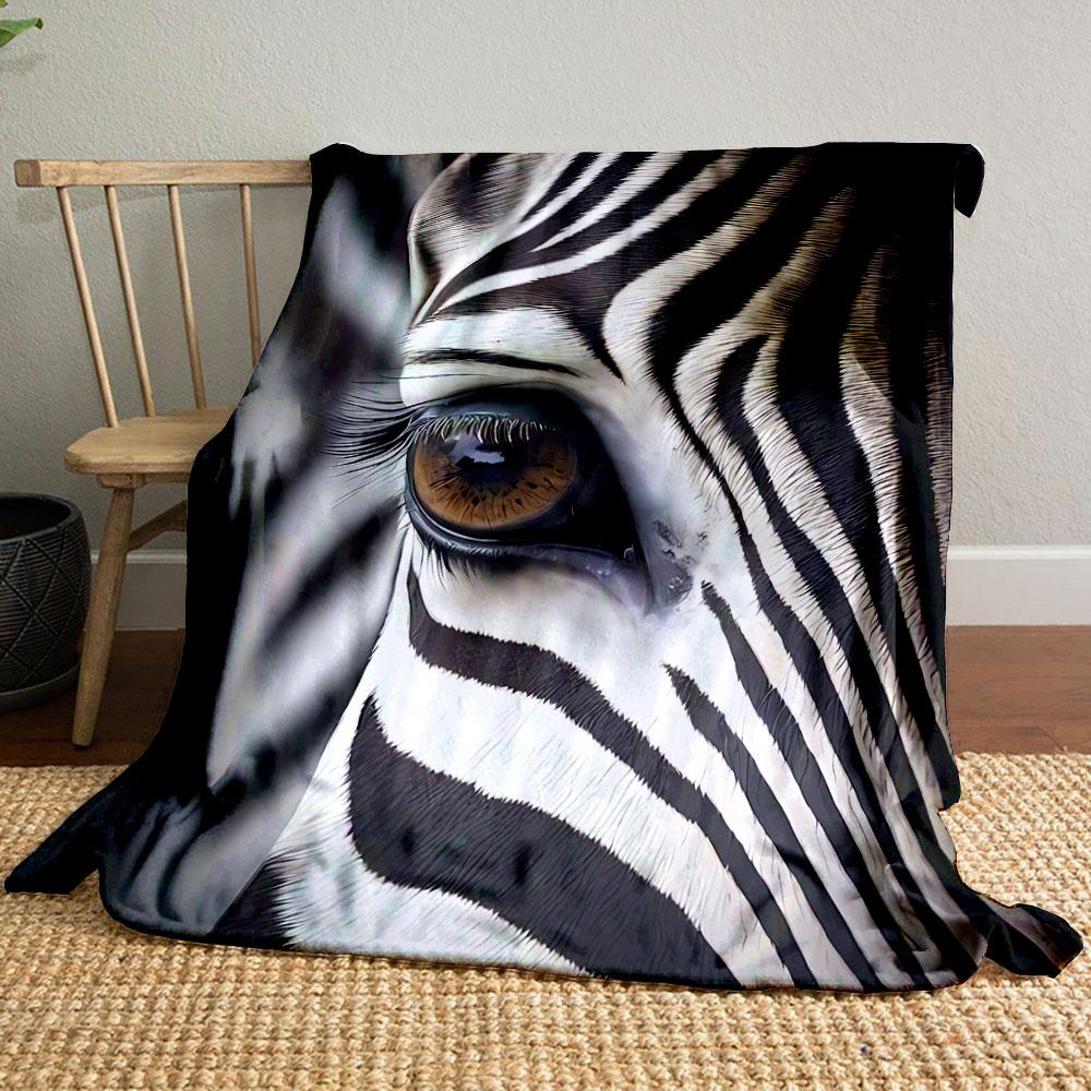 Zebra Eye Close-up Blanket bedroom Blanket for Livingroom Couch lunch break Soft throw for Friend's festival Gift
