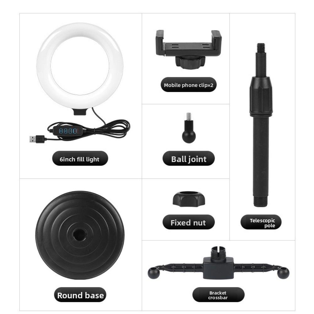 Стабильная база Прямая трансляция Заполняющий свет Осветительный кронштейн Светодиодный кольцевой свет Селфи