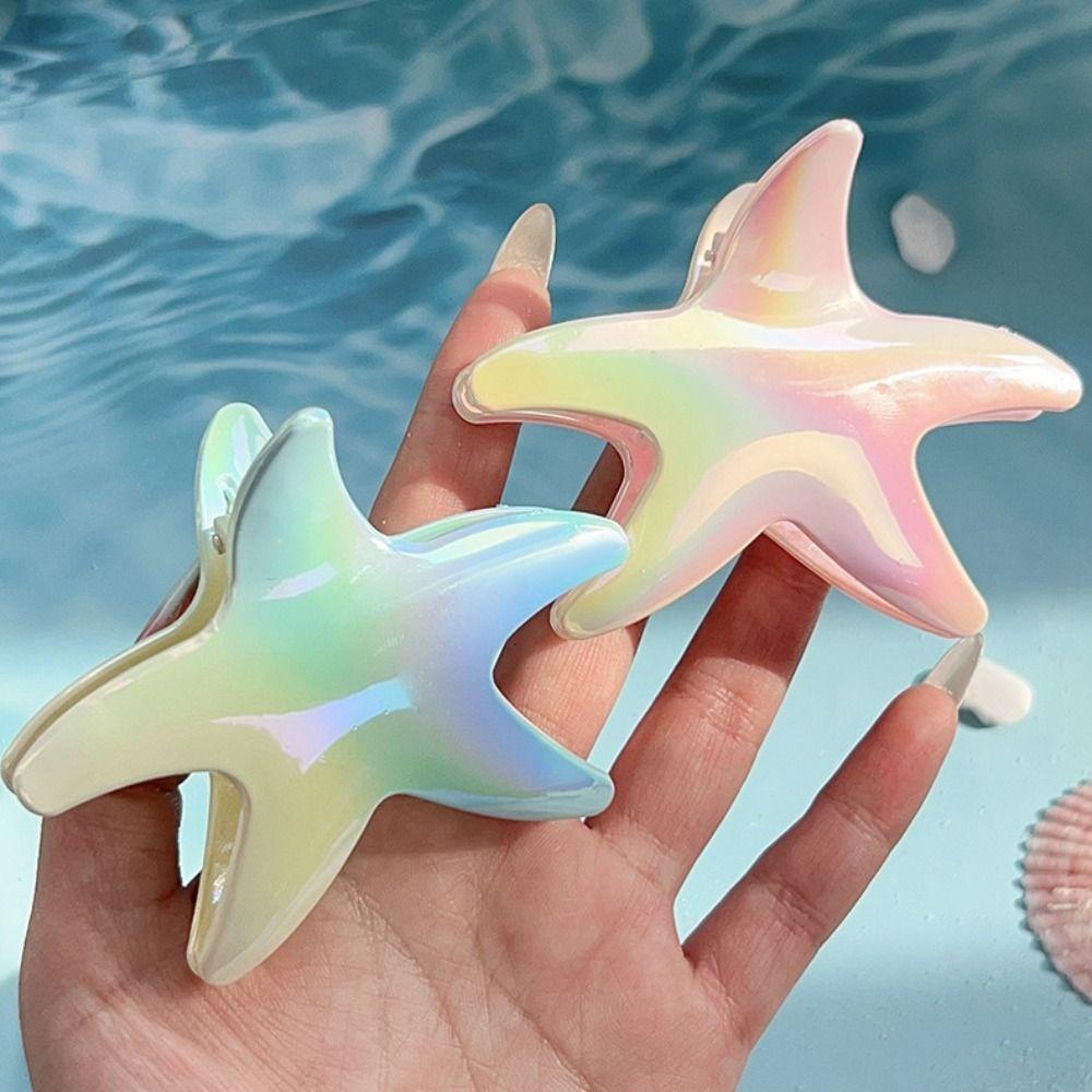 Gradient Color Girl's Hair Clip Ocean Headwear New Starfish Hair Claw Clips Headdress