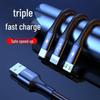 PISEN Кабель для быстрой зарядки 3-в-1 с оплеткой из алюминиевого сплава, 1,8 м