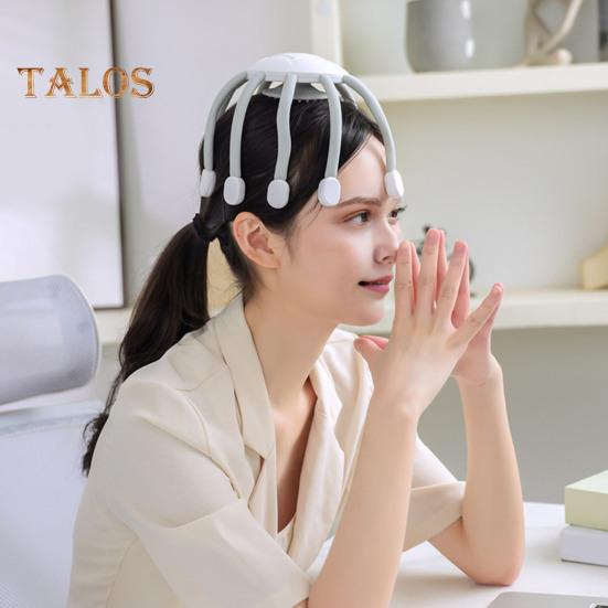 Беспроводной электрический массажер для кожи головы с 4 регулируемыми режимами, эргономичный дизайн, перезаряжаемый массажер для кожи головы с 10 зубцами