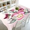 Decorated Wall Tablecloth Fashion Flower Pattern Waterproof Thicken Rectangular And Round Table Cloth For Wedding