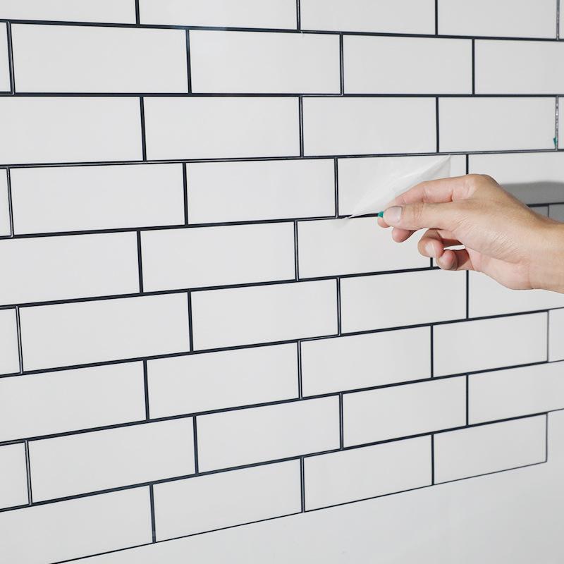 10 шт. плитка белая кирпичная стена стикер самоклеящиеся водонепроницаемые ПЭТ-панели обои