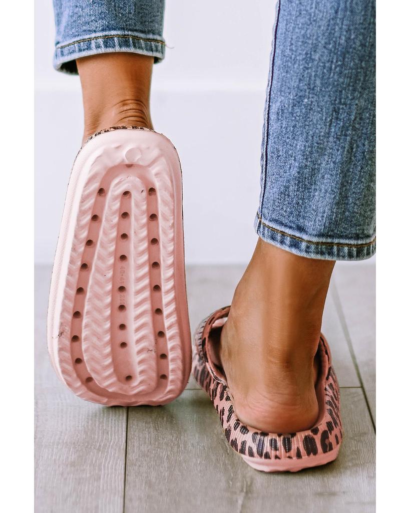 Azura Exchange Leopard Print Slip On Slippers with Thick Sole