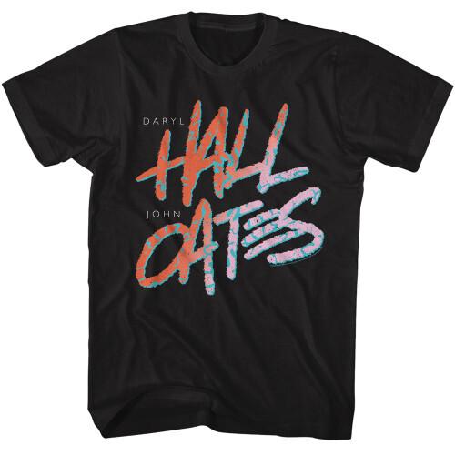 Hall and Oates Logo T-Shirt - Black