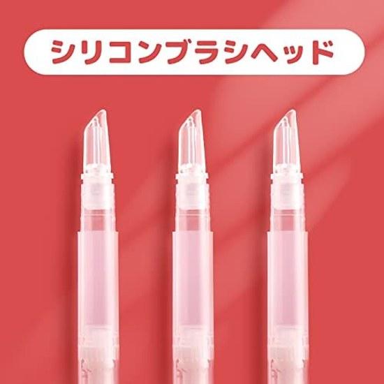 Twist pen set 5 5ml transparent refillable makeup container twisted brush rotating type cosmetic empty nail oil perfume lip gloss tube silicone head