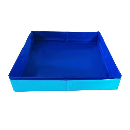 Складная песочница из ПВХ, квадратный бассейн для игр с песком для детей, портативная пляжная игрушка, ванна для домашних животных, усиленное основание, многоразовый набор для игр с песком