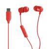 Официальный магазин Skullcandy Наушники Jib USB-C, проводные, внутриканальные, с микрофоном, для звонков, выбора песен и оригинальной наклейкой (ПЛАЗМА КРАСНАЯ)