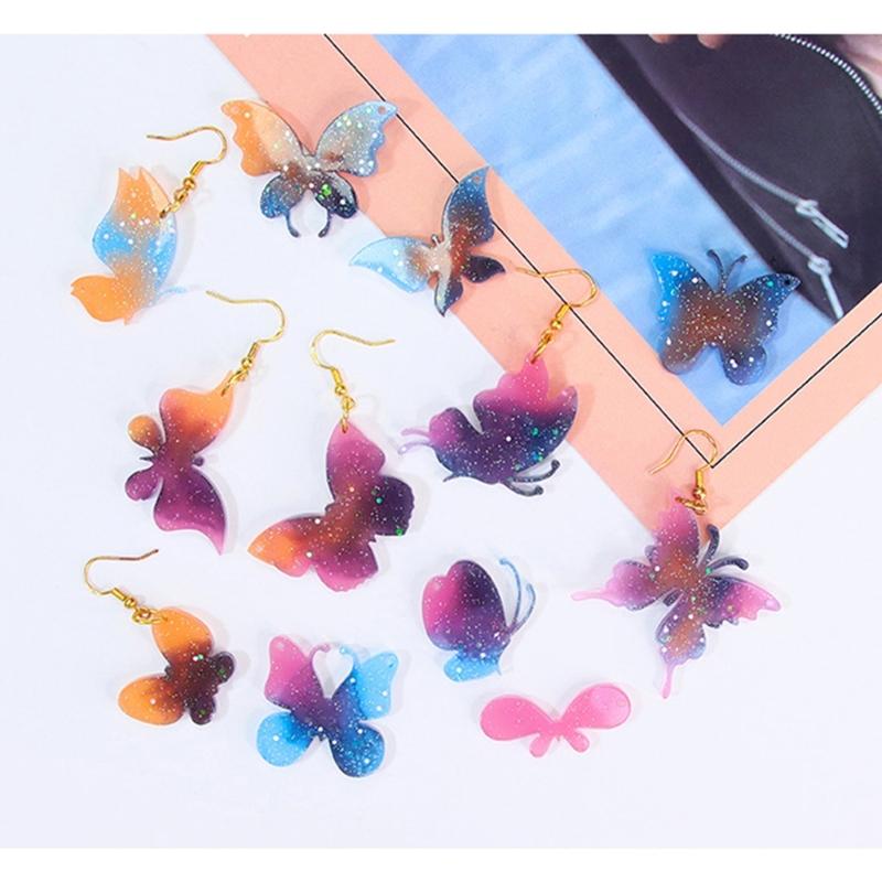 Форма для сережек, привлекательная форма для сережек в форме бабочки, индивидуальные силиконовые формы для ушных подвесок для энтузиастов рукоделия