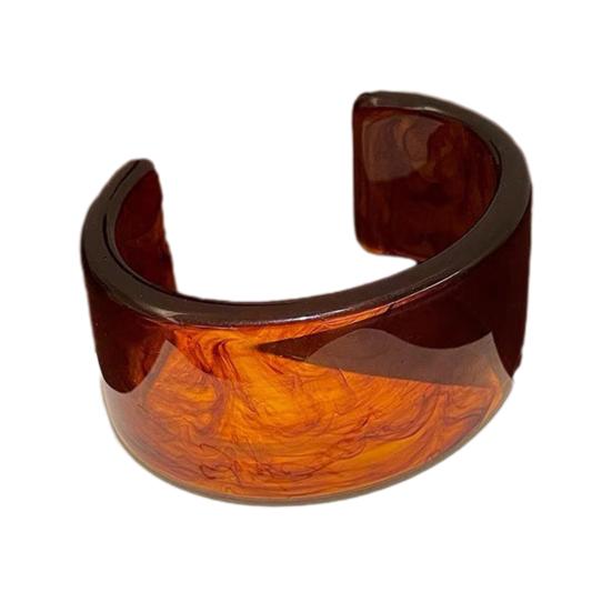 Акриловый браслет в стиле ретро, с нерегулярным геометрическим дизайном, женский браслет-манжета, ручная работа, эффектный браслет, модный аксессуар