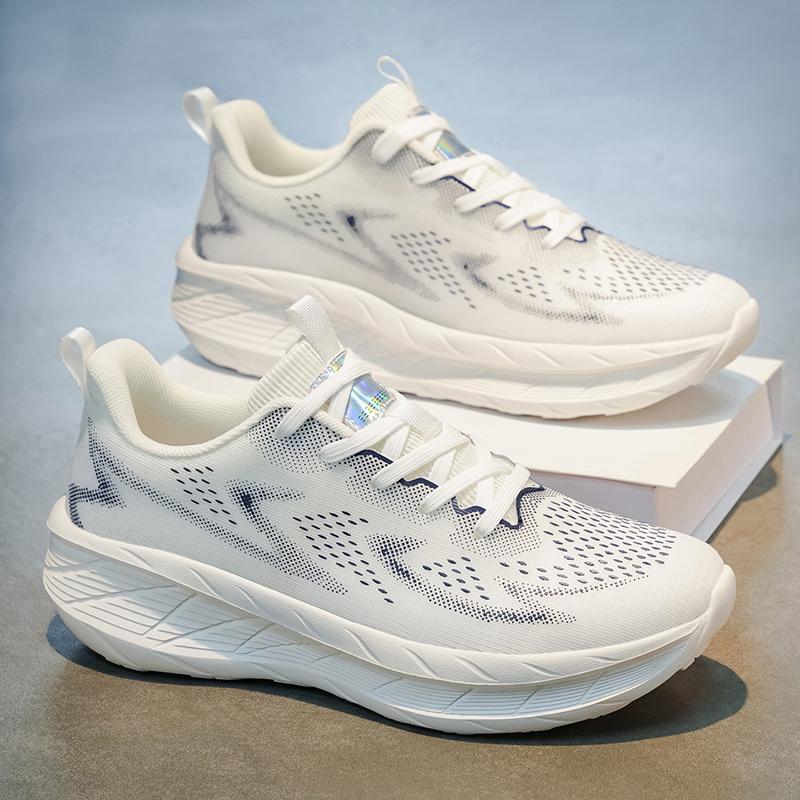 Unisex Black White Running Sneakers | Size 35-45 Breathable Casual Sports Shoes, Lightweight Cushioned Walkers for Men Women