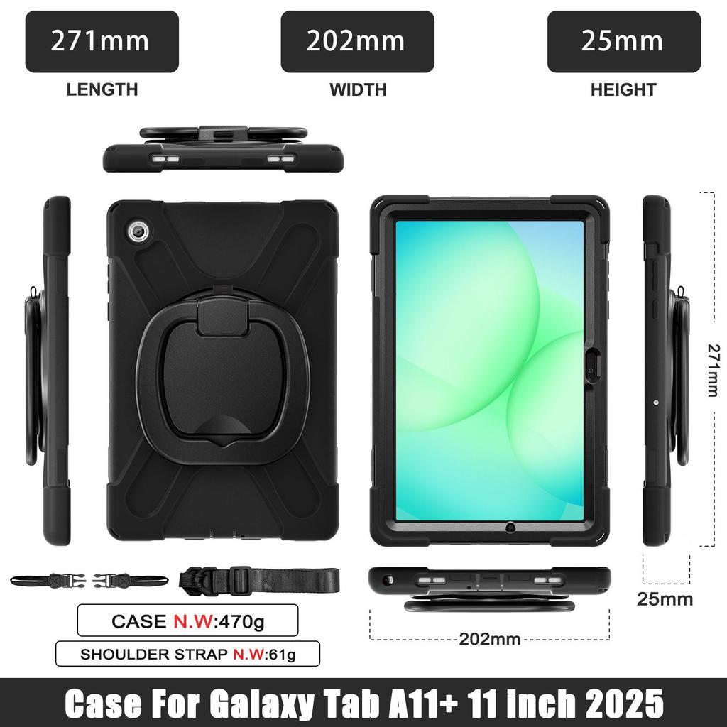 Защитный чехол для планшета Samsung A11 Plus/X230 с силиконовой подставкой из ПК, корпус 8,7 дюйма