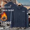 Unisex Polar Fleece Jacket: Stand Collar, Windproof, Warm, Loose Fit for Outdoor & Mountaineering