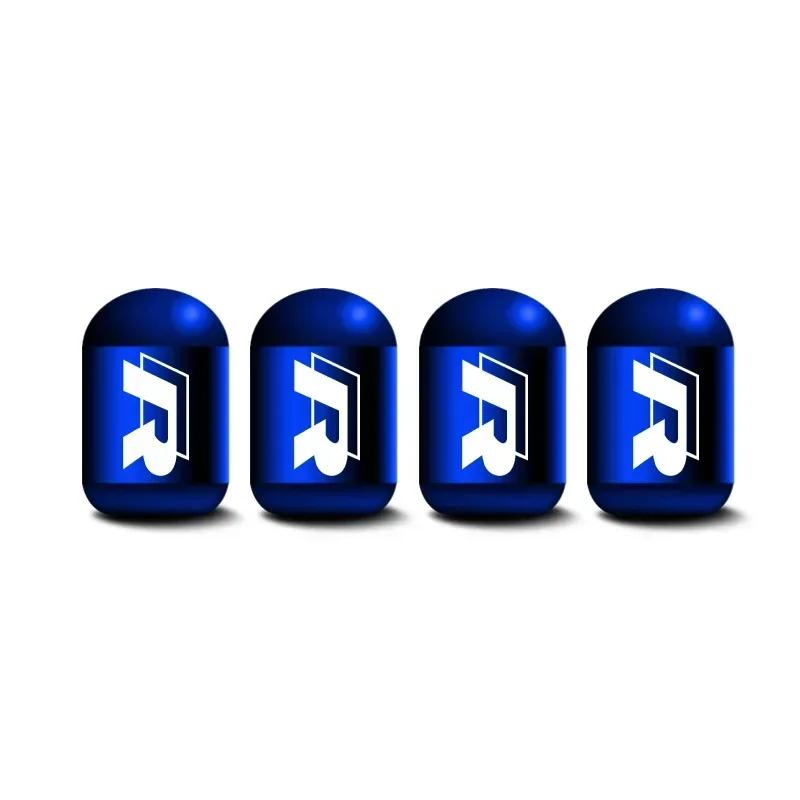 2026 Hot For VOLKSWAGEN VW 4pcs Car Wheel Rims Tire Valve Caps Cover for Volkswagen Rline R Line Tiguan Polo Golf Passat B5 Tour