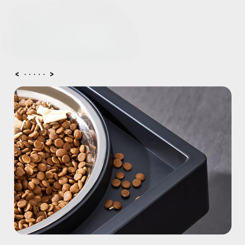 Специальная миска для кормления и поения больших собак, регулируемая миска с высокой посадкой, высококачественная защита шеи, миска из нержавеющей стали для медленного питания