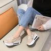 Fashion 2025 Aesthetic Summer Wedge Heel Ladies Footwear Y2k Fashion Walking On Offer Daily Routine Deals Stylish Original Women's Shoes