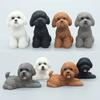 Resin Crafts Mini Animal Ornament Simulation Dog Action Figures Poodle Dog Figures  Birthday Gift