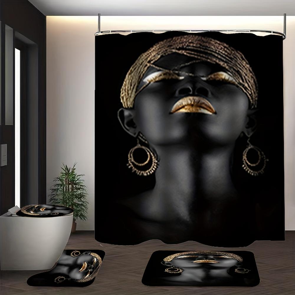 4 шт., наборы занавесок для душа с принтом фигурок для ванной комнаты, нескользящие коврики для ванной комнаты, крышка для унитаза, коврик для ванной, набор для ванной комнаты