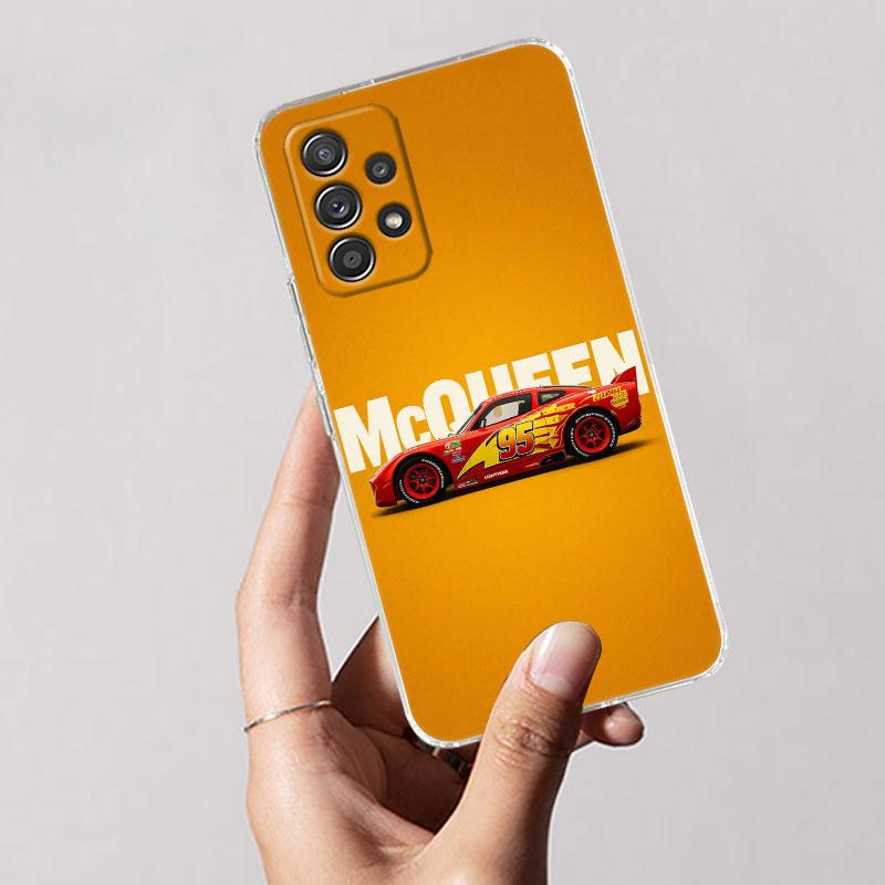 Clear Case For Samsung Galaxy A57 A37 A56 A36 Cases A55 A54 A35 A26 A07 A17 A16 A06 A34 A15 Cover Disney Cars Lightning McQueen