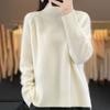 Navava Mock Neck Long Sleeve Knit Sweater Nk3525 Solid Daily Split Hem