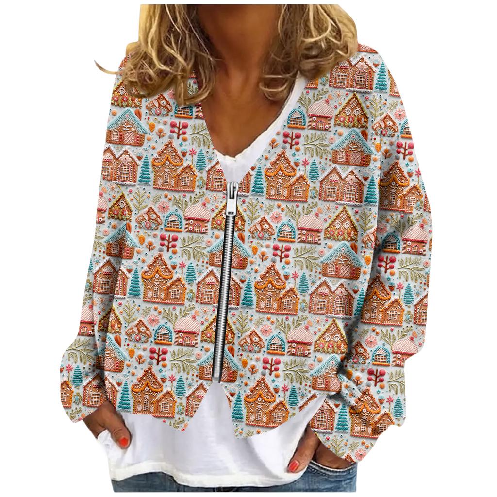 Womens Zip Up Sweaters Sweatshirts Long Sleeve Oversized Jackets Soft Casual Loose Tunic Tops