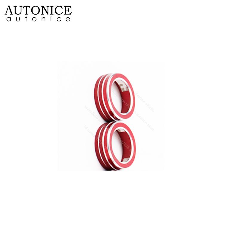 Fit For Ford Focus  RED 2pcs Aluminum Alloy Volume Button Controller Cover