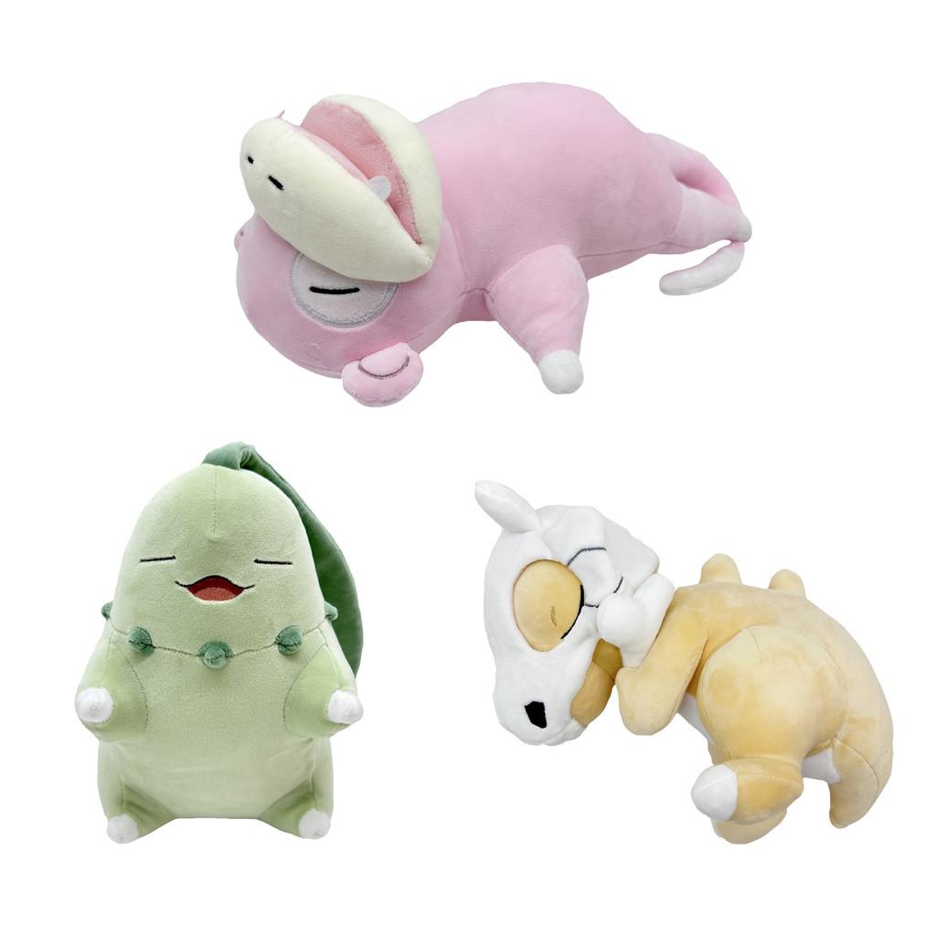 Плюшевые игрушки Pokemon Slowpoke Cubone Chikorita из серии Sleep с наполнителем из PP хлопка для детей и декора спальни