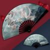 Vintage Folding Fan Taffeta Party Favors Hand Fan  For Summer Wedding Dance Movies Performance