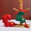 Plush Horse Toy Hanging Decoration Stuffed Lucky Pony Plushie with Red Tassels Year of Horse Mascot Doll Bag Charm New Year Holiday Gift