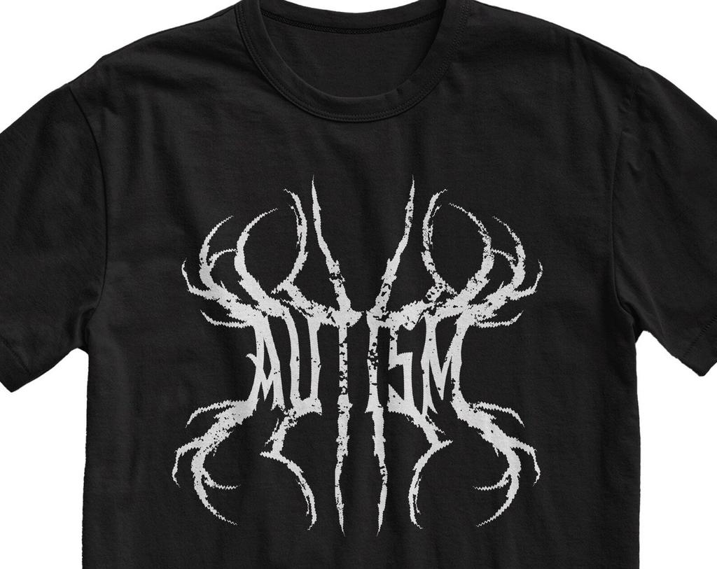 Autism T-Shirt - Black Metal Band Logo Tee
