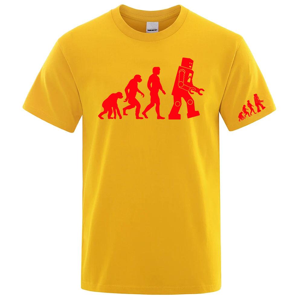 2026 Evolution Themed funny Logo Print Unisexs Refreshing and non stick to the body Sweatabsorbing Ice Silk Quickdry Tshirt