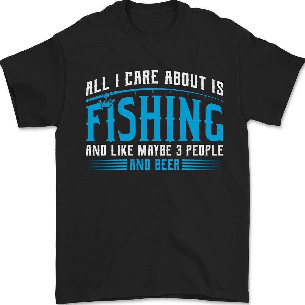 Funny Antisocial Fishing Fisherman Mens T-Shirt 100% Cotton