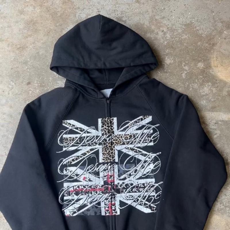Mens Vintage Graphic Print Hoodie Loose Fit Streetwear Long Sleeve Pullover Teens