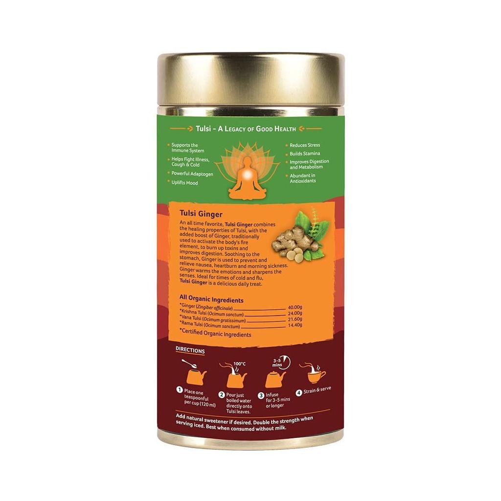 Чай с Тулси и Имбирем (100 г), Tulsi Ginger,  Organic India