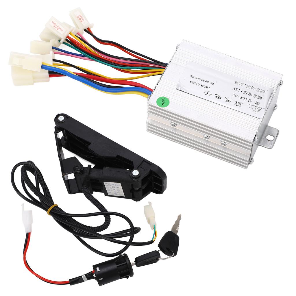 Electric Bicycles Conversion Kit 12V 500W Brushed Motor Controller with Foot Throttle Pedal for