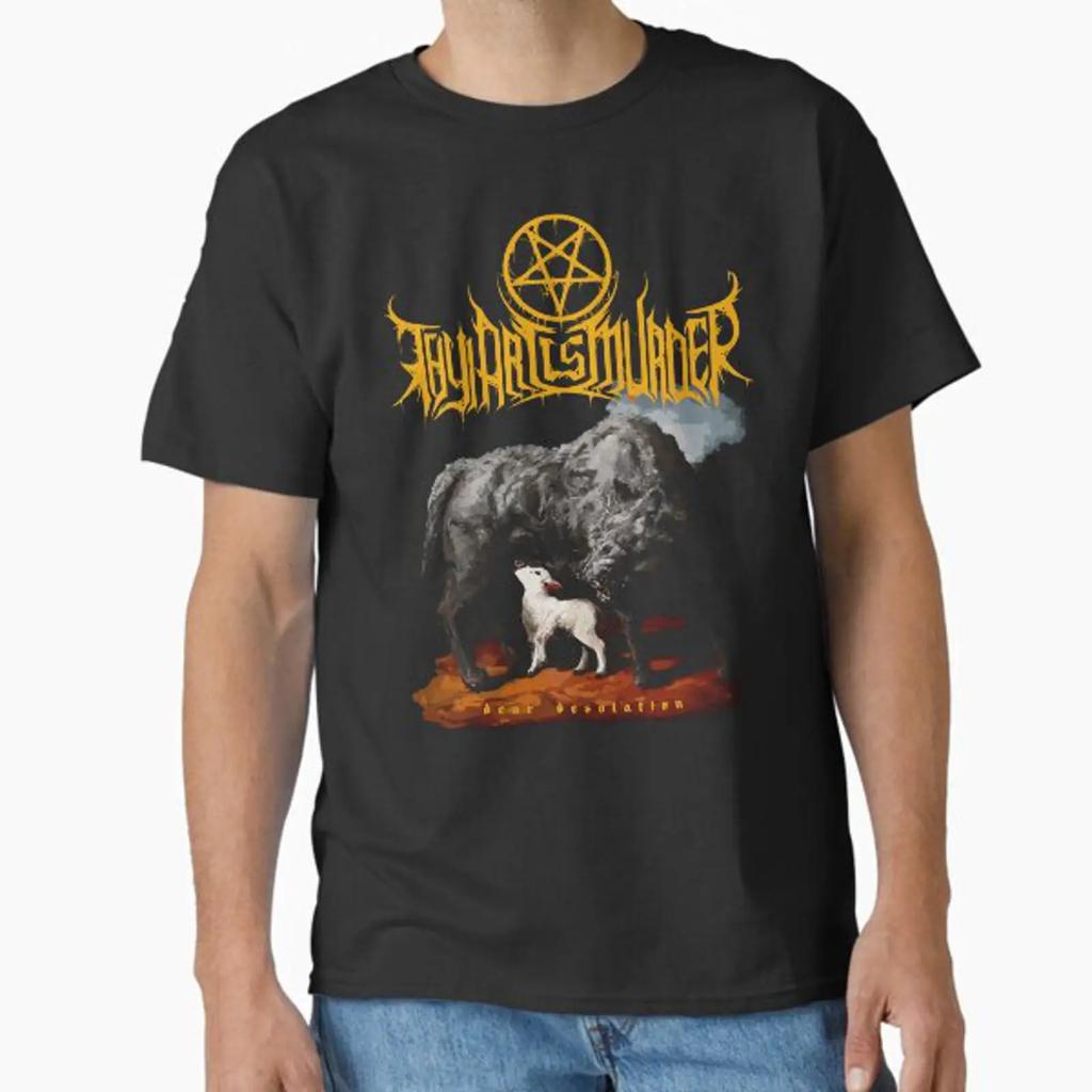 THY ART IS MURDER DEAR DESOLATION Classic T Shirt vintage Washed streetwear graphic Slightly homme Stylish Soft