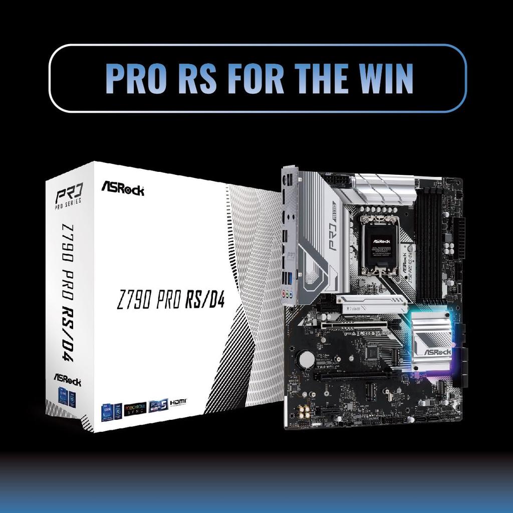 Asrock Motherboard Z790 Pro Compatible with Intel 12th and 13th Generation CPU Z790 Chipset DDR4 ATX Motherboard Authorized Distributor RS/D4