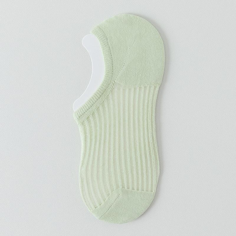 Женские летние тонкие дышащие сетчатые силиконовые нескользящие невидимые носки-лодочки с низким верхом и мелким вырезом