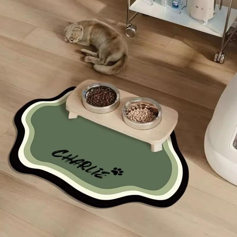 Cute Shape Diatomite Pet Feeding Mat, Non-Slip Universal Dining Mat for Dogs & Cats, Practical Home Decor