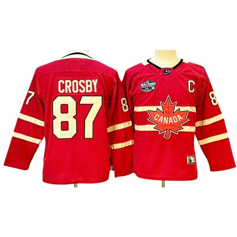 Kids Ice Hockey Practice Jersey NHL Team Canada Style Cotton Blend Training Uniform Children