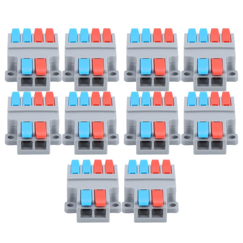 10Pcs Cable Connector Terminal Multi Function 2 In 4 Out Quick Wiring Connection LT-624