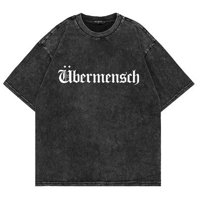 100% Хлопковая футболка G-Dragon World Tour Футболки Новый Альбом Übermensch Мужская/женская Футболка Оверсайз Топы Минеральной Стирки