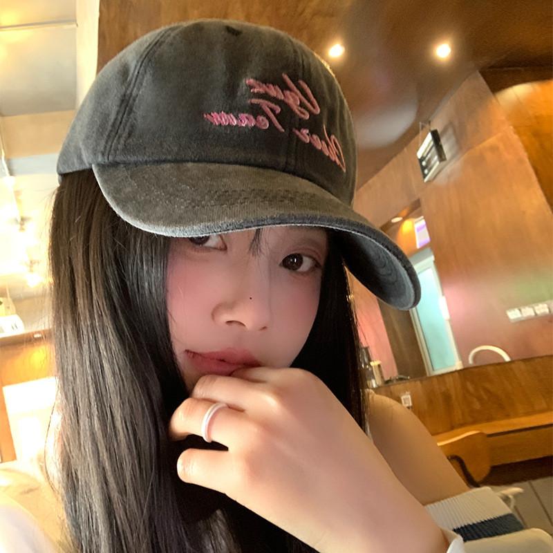 Hat Peaked Baseball Cap Alphabet Embroidery Pattern Uv Protection Breathable