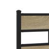 Metal Bed Frame without Mattress Sonoma Oak Finish 193 x 203 cm
