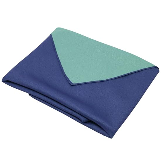 White House Large Furoshiki Wrapping Cloth, Solid Color, Double-Sided Dye, Polyester, 140×140cm (Nav