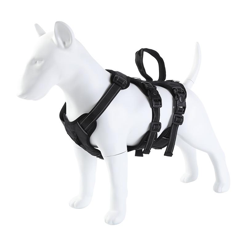 Жилет-шлейка для питомца, взрывозащищенный, с защитой от проколов, для средних и крупных собак, поводок для выгула, тактический поводок из ткани Оксфорд